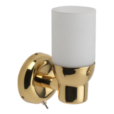 LED Mini Wall Light - Glass Shade - Brass Lacquer - Warm White LEDs - 8-30V