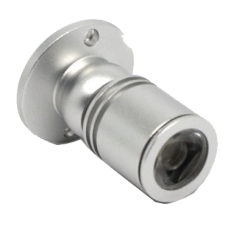 Mini LED Angle Spot 12V 3W in silver fixture Warm White
